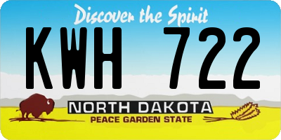 ND license plate KWH722