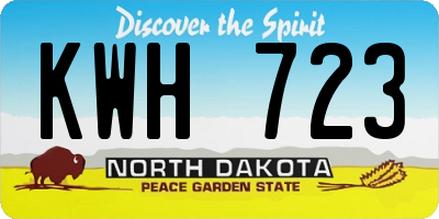 ND license plate KWH723