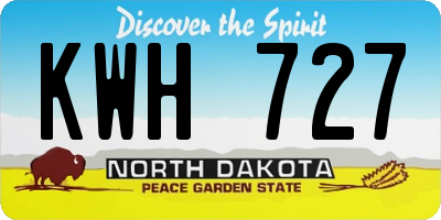 ND license plate KWH727