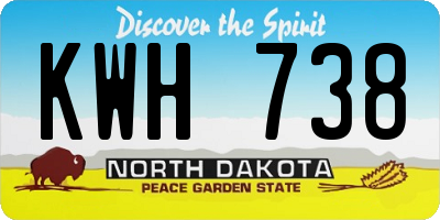 ND license plate KWH738