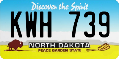 ND license plate KWH739