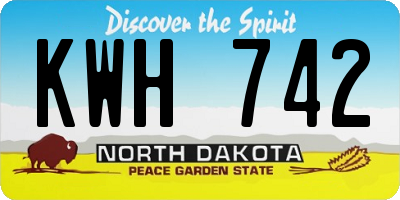 ND license plate KWH742
