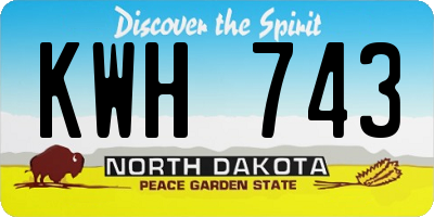 ND license plate KWH743