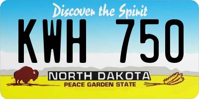 ND license plate KWH750