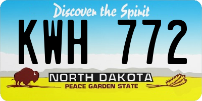 ND license plate KWH772