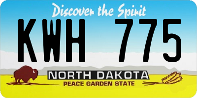 ND license plate KWH775
