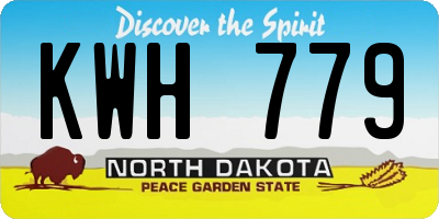 ND license plate KWH779