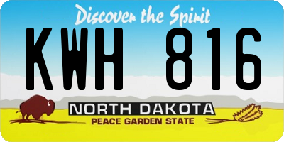 ND license plate KWH816