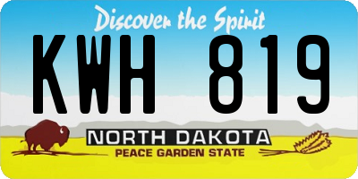 ND license plate KWH819
