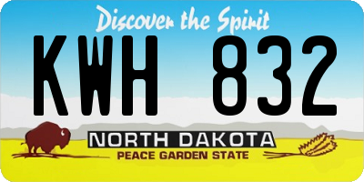 ND license plate KWH832