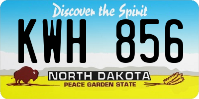 ND license plate KWH856