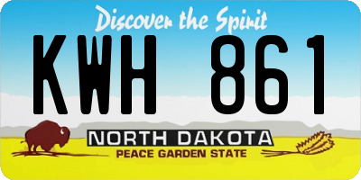 ND license plate KWH861