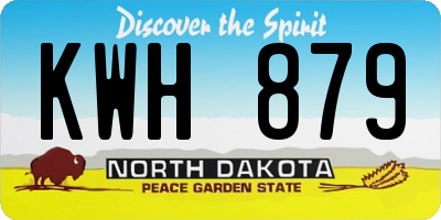 ND license plate KWH879