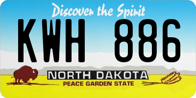 ND license plate KWH886