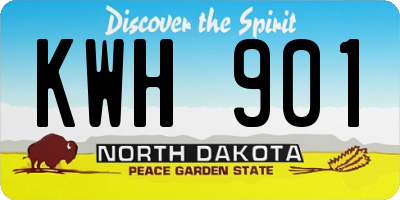 ND license plate KWH901