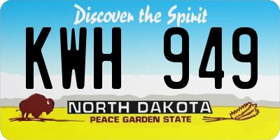 ND license plate KWH949