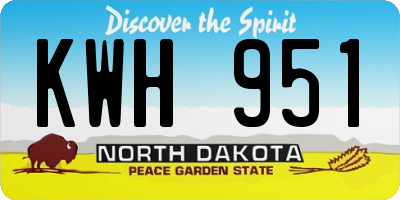 ND license plate KWH951
