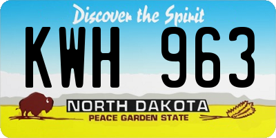 ND license plate KWH963