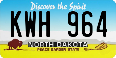ND license plate KWH964