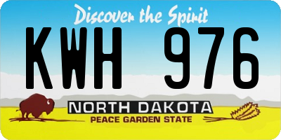 ND license plate KWH976