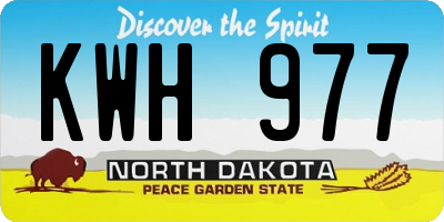ND license plate KWH977