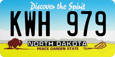 ND license plate KWH979