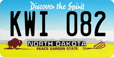 ND license plate KWI082