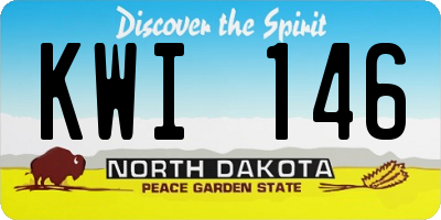 ND license plate KWI146
