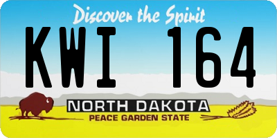 ND license plate KWI164