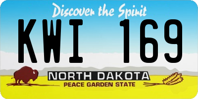 ND license plate KWI169