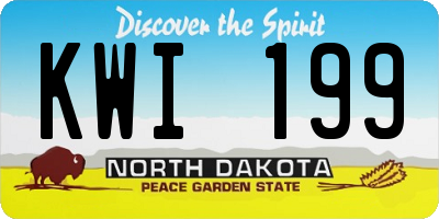 ND license plate KWI199