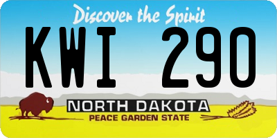 ND license plate KWI290