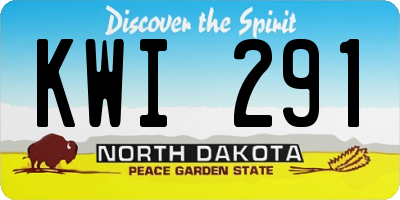 ND license plate KWI291