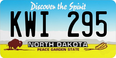 ND license plate KWI295