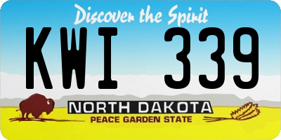 ND license plate KWI339