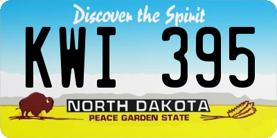 ND license plate KWI395