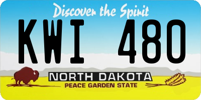 ND license plate KWI480