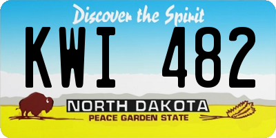 ND license plate KWI482