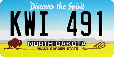 ND license plate KWI491
