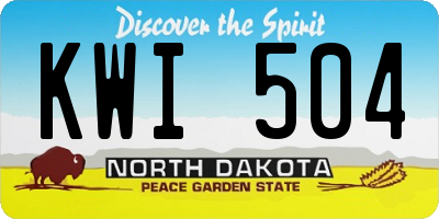 ND license plate KWI504