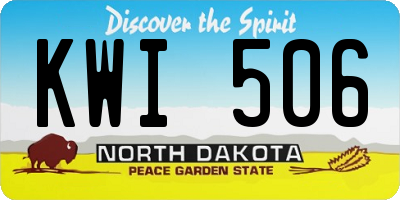 ND license plate KWI506