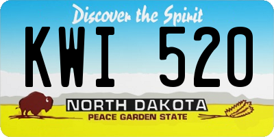 ND license plate KWI520