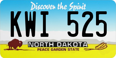 ND license plate KWI525