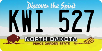 ND license plate KWI527