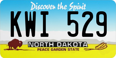 ND license plate KWI529