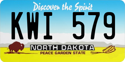 ND license plate KWI579