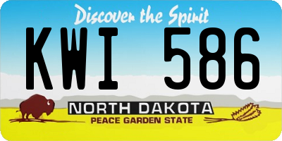 ND license plate KWI586