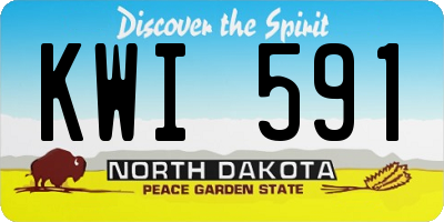 ND license plate KWI591