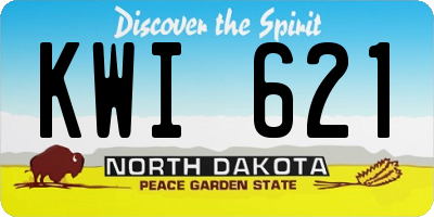 ND license plate KWI621