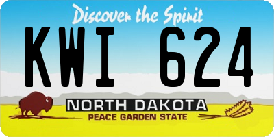 ND license plate KWI624